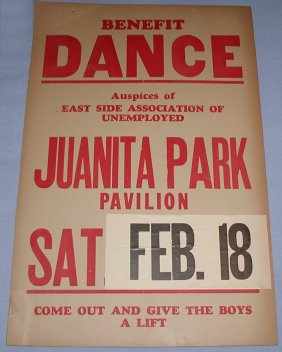Benefit Dance Poster, 1933. (2007-2-21)